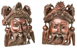 443 - PAREJA DE MÁSCARAS ORIENTALES