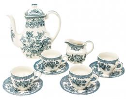 529 - JUEGO DE CAFÉ EN PORCELANA "WEDGWOOD"
