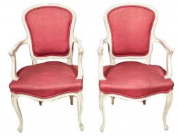 298 - PAREJA DE SILLONES ESTILO LUIS XV