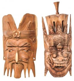 391 - DOS MASCARAS ORIENTALES