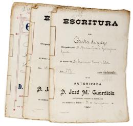 271 - TRES ESCRITURAS DE PRINCIPIOS DEL S.XX***buscar***