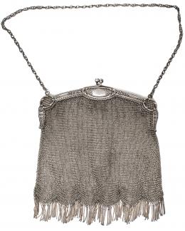 796 - BOLSO DE MALLA EN PLATA