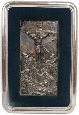 1070 - PLACA EN RELIEVE DE METAL PLATEADO