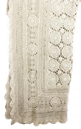 774 - CUBRECAMA GANCHILLO DE MATRIMONIO