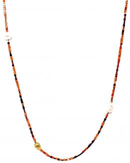 1420 - COLLAR LARGO DE HEMATITES Y PERLAS