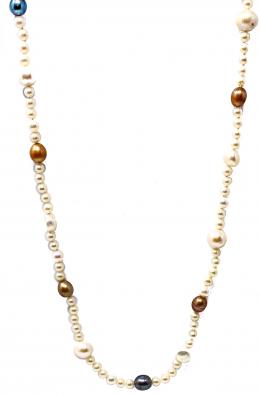 111  -  COLLAR LARGO DE PERLAS TUTIFRUTI