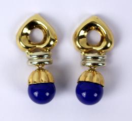 146 - PENDIENTES CON LAPISLAZULI AÑOS 80