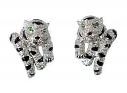 157 - PENDIENTES PANTERAS ESTILO CARTIER