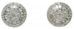 196 - PENDIENTES ROSETÓN CON DIAMANTES