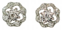 192 - PENDIENTES ROSETÓN CON BRILLANTES