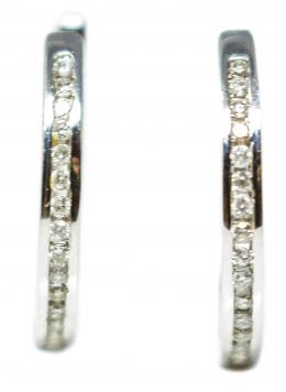 173 - PENDIENTES ARGOLLAS CON BRILLANTES
