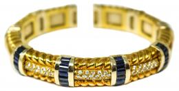 213 - PULSERA ESCLAVA CON ZAFIROS Y DIAMANTES