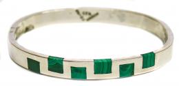 78 - PULSERA ESCLAVA MEJICANA CON MALAQUITA