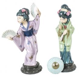 747 - DOS FIGURAS EN PORCELANA LLADRÓ