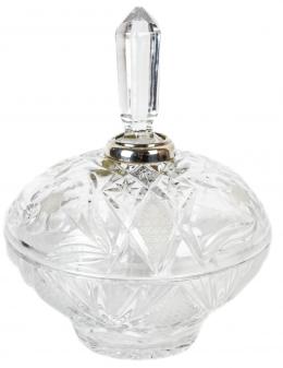 12 - BOMBONERA EN CRISTAL Y PLATA