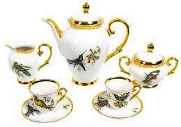 817 - JUEGO DE CAFÉ EN PORCELANA DE LIMOGES