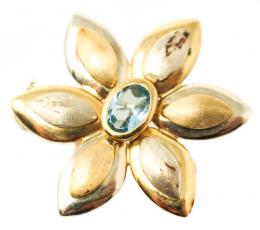 123 - BROCHE FLOR CON TOPACIO