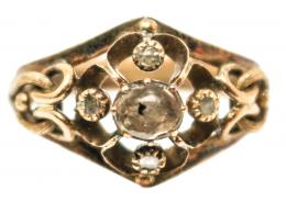 223 - SORTIJA CON DIAMANTES DEL S.XIX