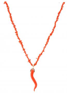 115 - COLLAR CON COLGANTE DE CORAL PPS.S.XX