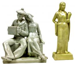 743 - DOS FIGURAS DE PORCELANA
