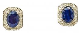 198 - PENDIENTES ROSETONES CON ZAFIROS