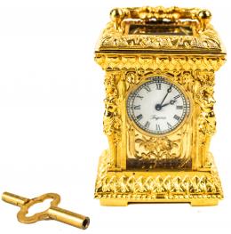 875 - RELOJ DE VIAJE DORADO