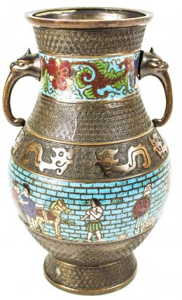 438 - JARRON ORIENTAL CLOISONÉ