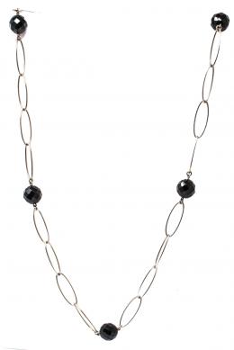 201 - COLLAR LARGO CON OPALINA NEGRA