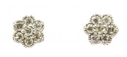 263 - PENDIENTES FLOR CON BRILLANTES