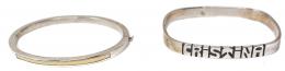 222 - DOS PULSERAS ESCLAVAS DE PLATA