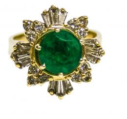 170 - ANILLO ROSETÓN CON ESMERALDA DEL BRASIL
