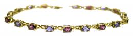 165 - PULSERA CON GRANATES Y AMATISTAS