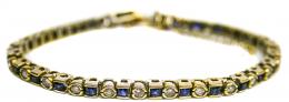 181 - PULSERA RIVIERE CON ZAFIROS Y BRLLANTES