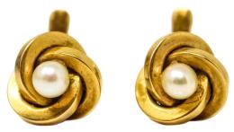 140 - PENDIENTES NUDO CON PERLAS