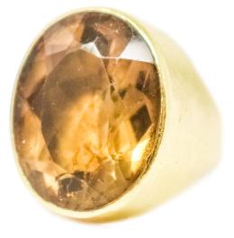72 - ANILLO CON CUARZO FUMÉ