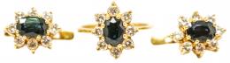 96 - CONJUNTO CON BRILLANTES Y ZAFIROS