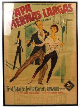 205 - CARTEL DE CINE ENMARCADO DE LOS AÑOS 50