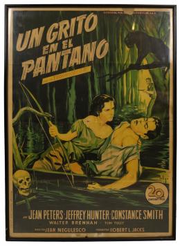 206 - CARTEL DE CINE ENMARCADO DE LOS AÑOS 50