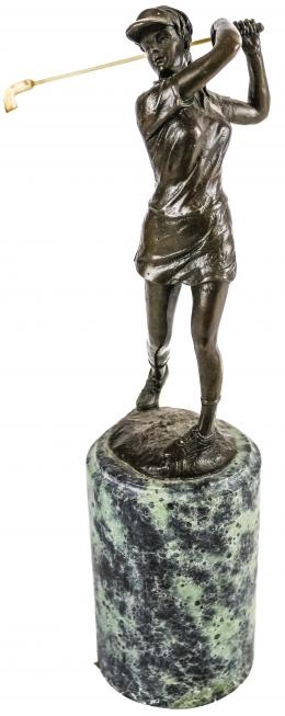 816 - FIGURA EN BRONCE "JUGADORA DE GOLF"