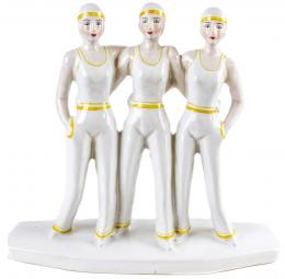 452 - FIGURA EN PORCELANA FRANCESA "TRES BAÑISTAS"