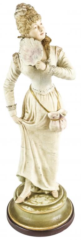 448 - FIGURA EN PORCELANA ESMALTADA DEL PRIMER CUARTO DEL S.XX