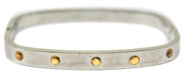 138 - PULSERA ESCLAVA ACERO Y ORO