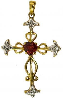 102 - CRUZ COLGANTE CON STRASS