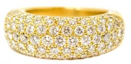 60 - ANILLO BOMBÉ CON BRILLANTES