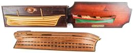 897 - TRES PLAFONES CON MAQUETAS  DE BARCO