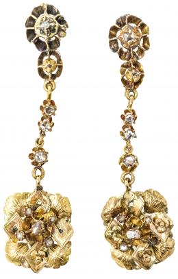 141 - PENDIENTES LARGOS VALENCIANOS DEL S.XIX
