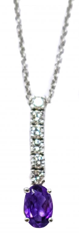 81 - COLGANTE CON AMATISTA Y BRILLANTES