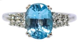 67 - ANILLO CON TOPACIO Y BRILLANTES