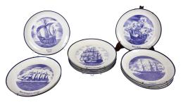 424 - CONJUNTO DE 12 PLATOS "BIDASOA" DEL ÚLTIMO TERCIO DEL S.XX