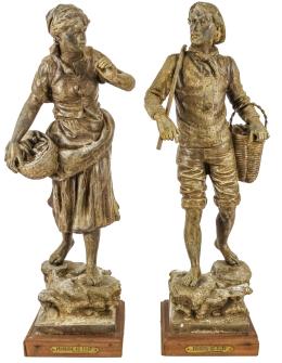 833 - PAREJA DE FIGURAS  FRANCESAS DEL PRIMER CUARTO DEL S.XX